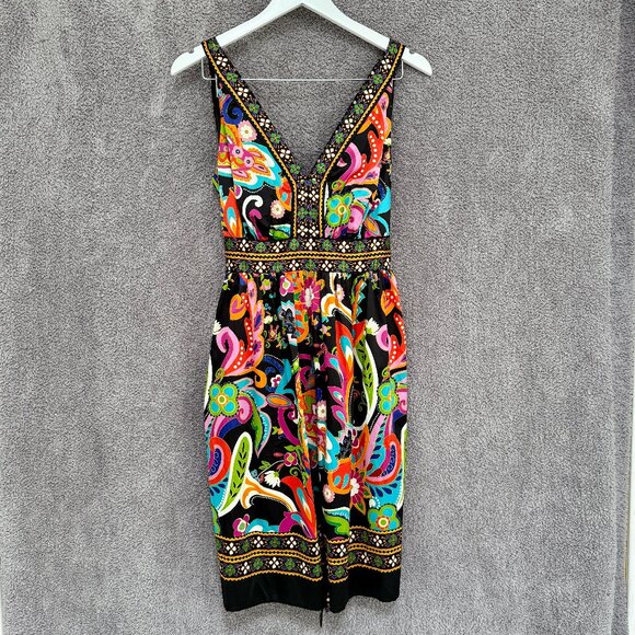 ECI New York colourful print dress Size 12 - Picture 2 of 6